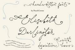 Elisabeth Darlington // Font with Bows