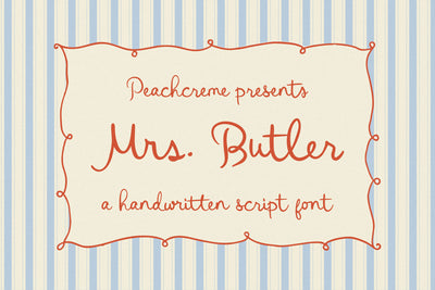 Mrs. Butler // Wedding Font