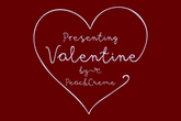 Valentine PeachCreme // Font with Bows, Hearts