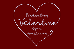 Valentine PeachCreme // Font with Bows, Hearts