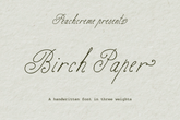 Birch Paper // Handwritten Script Family