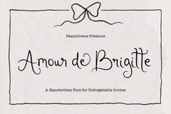 Amour de Brigitte // Quirky font