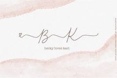 Petite Kisses// Easy access swashes font!