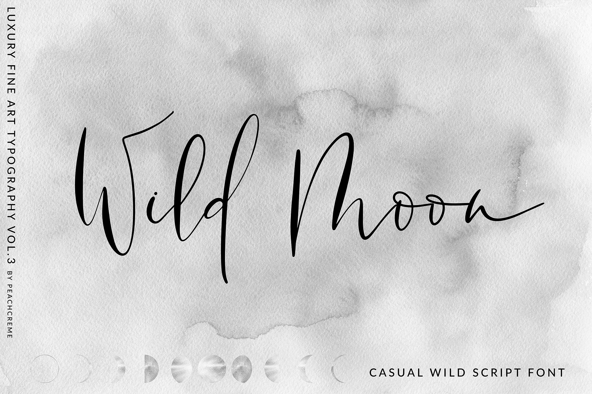 Wild Moon Script , , - peachcreme.com