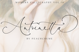 Antoinette Modern Script , , - peachcreme.com