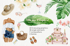 Oh My Tropics! // Watercolor Set