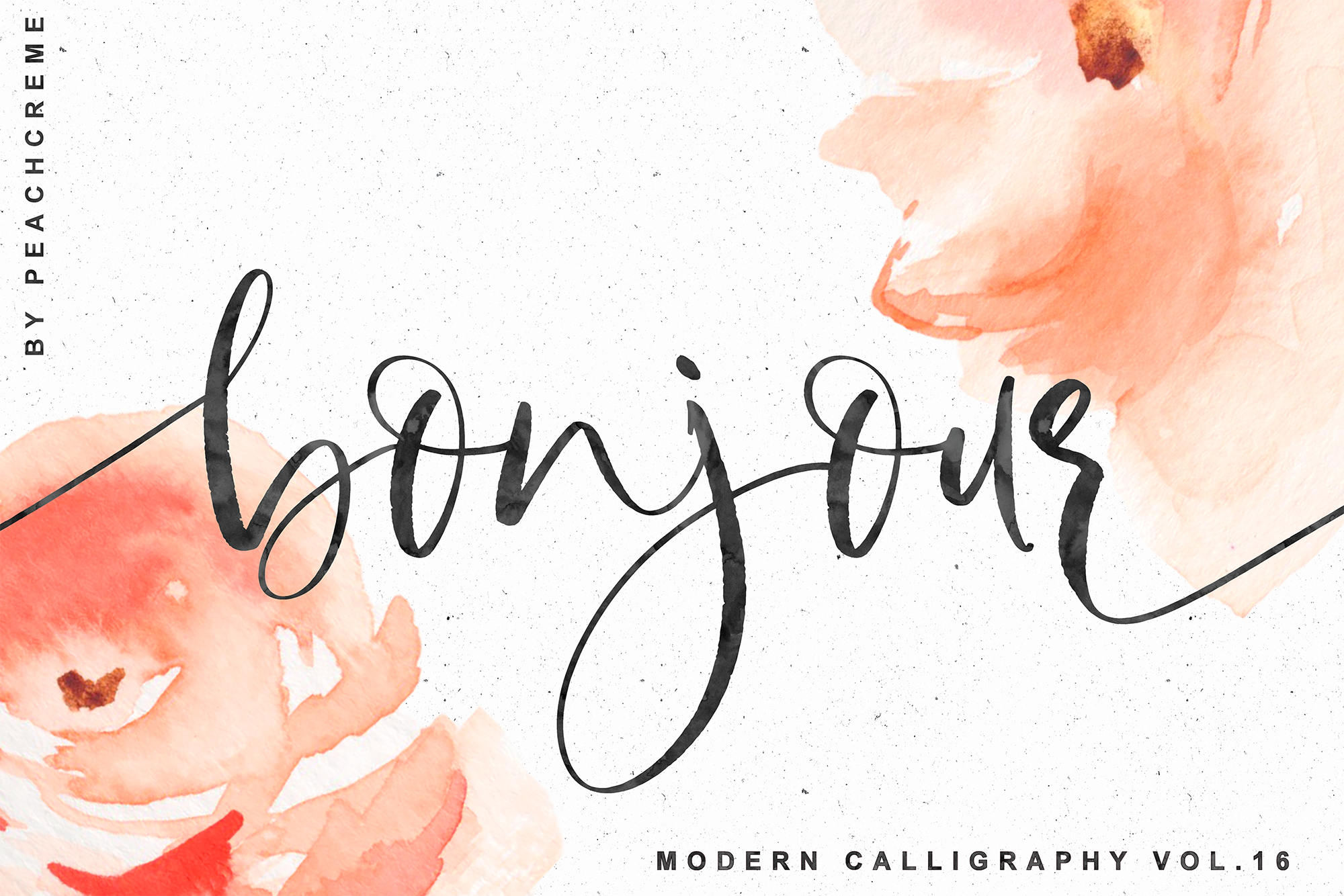 Bonjour // Modern Calligraphy , , - peachcreme.com