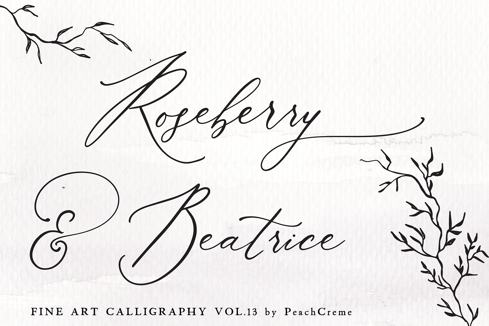 Roseberry & Beatrice Font , , - peachcreme.com
