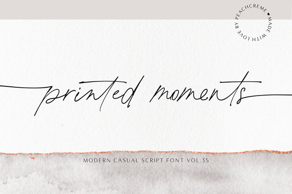 Printed Moments Font