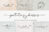 Petite Kisses// Easy access swashes font!