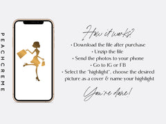 Madeline Instagram Story Covers (Gold on White)