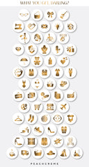 Madeline Instagram Story Covers (Gold on White)