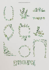 Modern Green // Watercolor Set