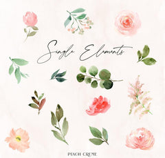 Blush Flora // Watercolor Set