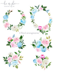 He or She // Watercolor Set