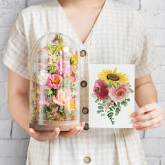 Burgundy Sunflower // Watercolor Set