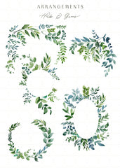 Herbs & Greens // Watercolor Set