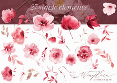 Wineflora // Watercolor Set