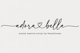 Adora Bella // Modern Heart Font