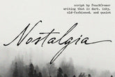 Nostalgia // vintage font