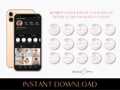 40 Birth Doula Social Media Story Covers