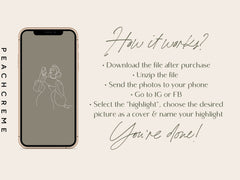 Luciana Line Art Hand Drawn Social Media Story Covers