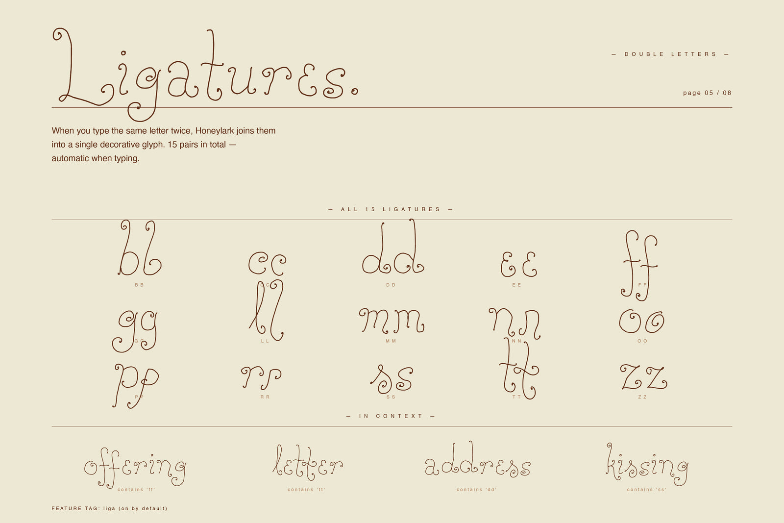 Honeylark//Whimsical Font