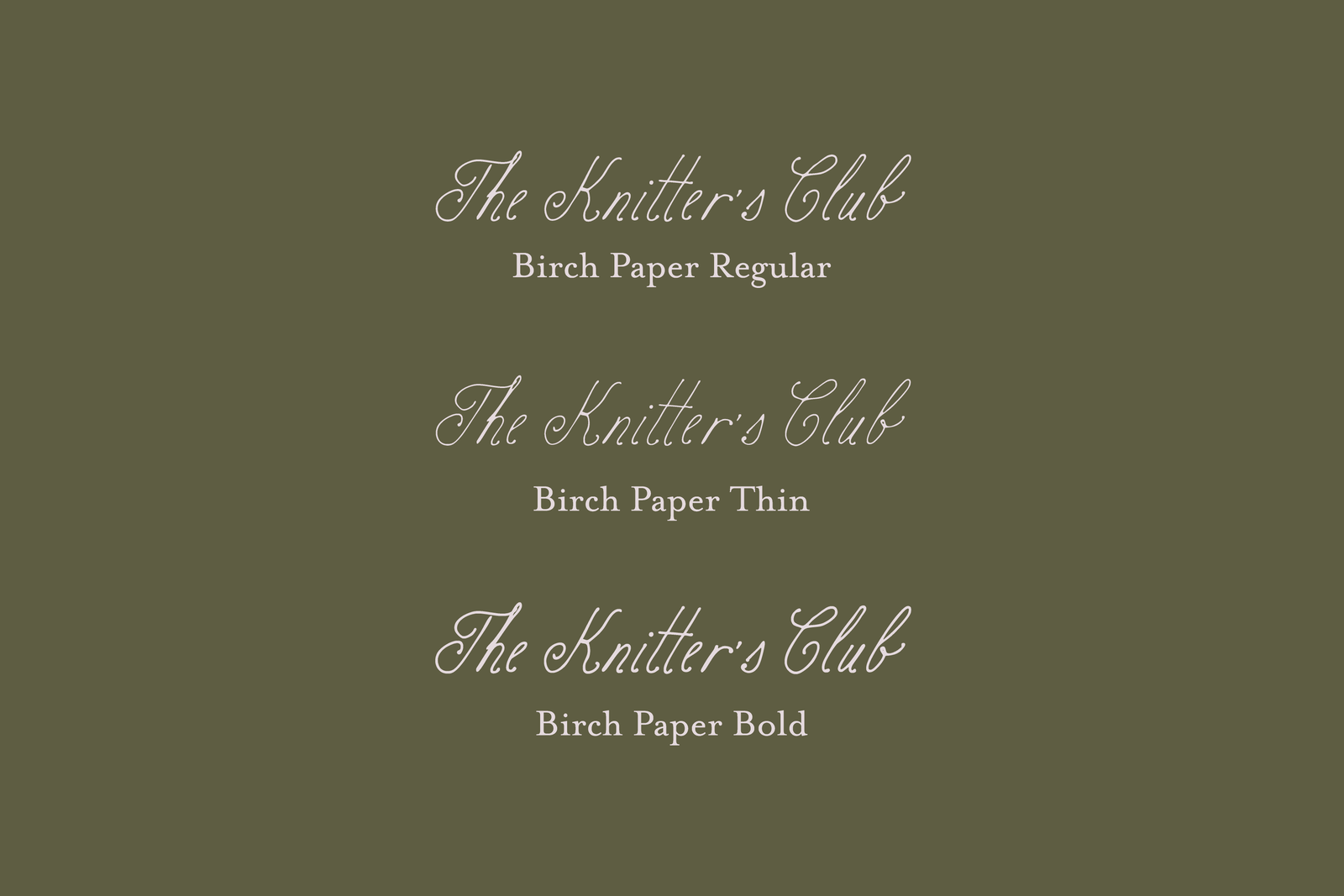 Birch Paper // Handwritten Script Family