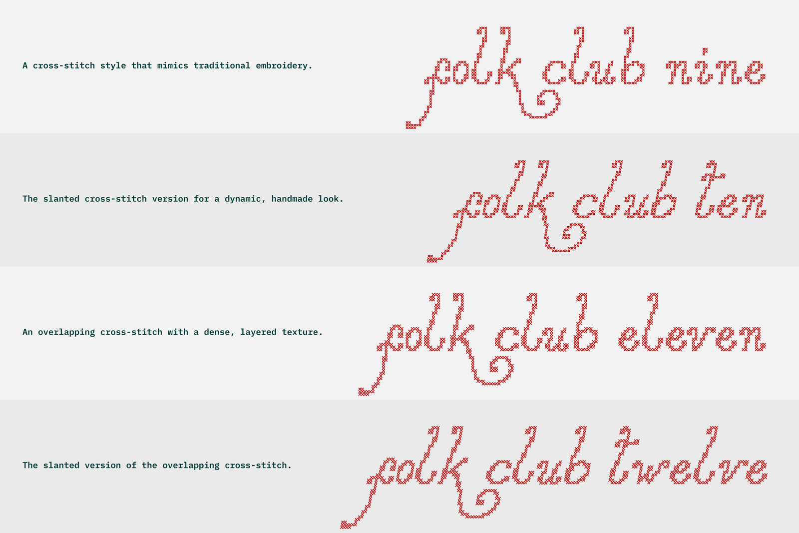 Folk Club // 17 Font Set (Pixel)