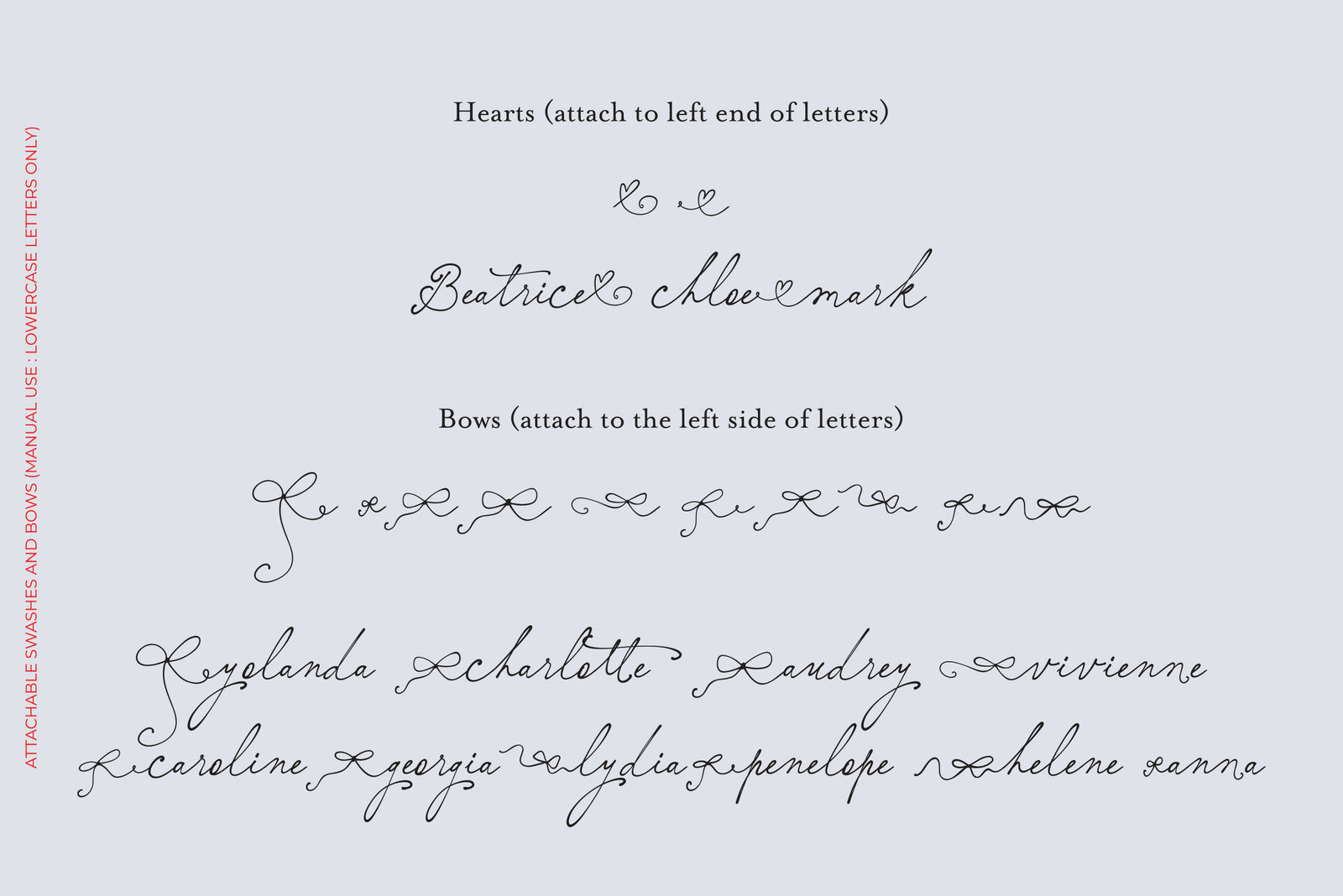 Elisabeth Darlington // Font with Bows