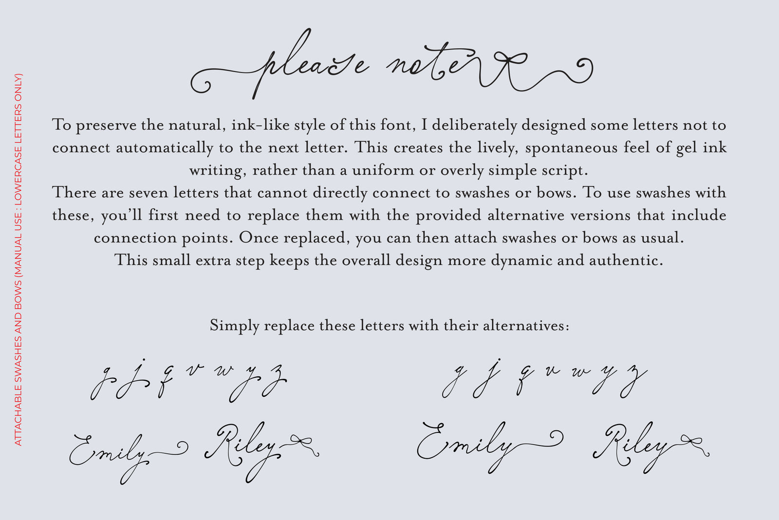Elisabeth Darlington // Font with Bows