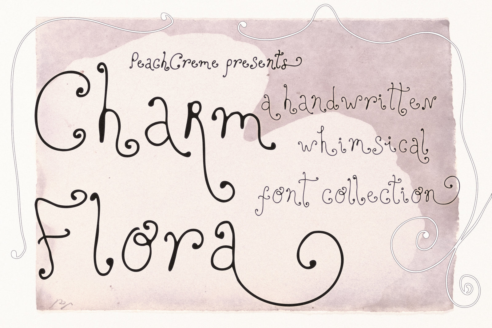 Charm Flora// Curly Font Set