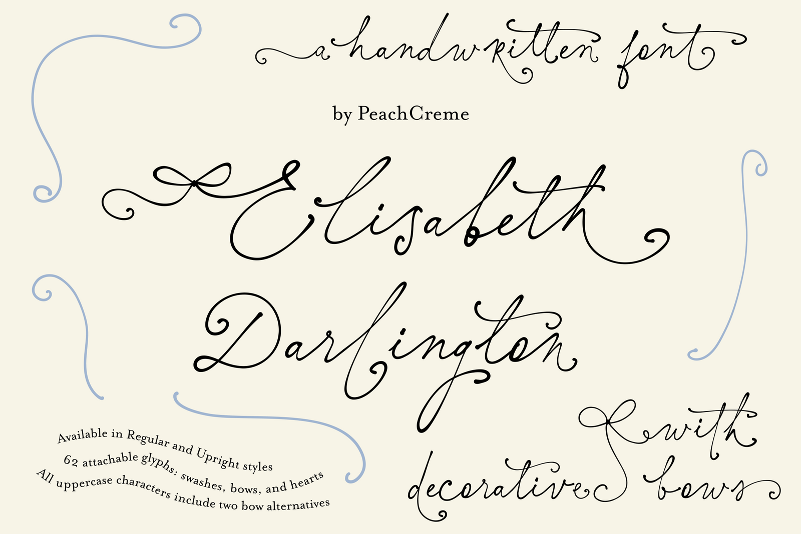 Elisabeth Darlington // Font with Bows