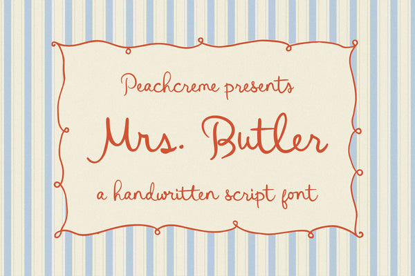 Mrs. Butler // Wedding Font