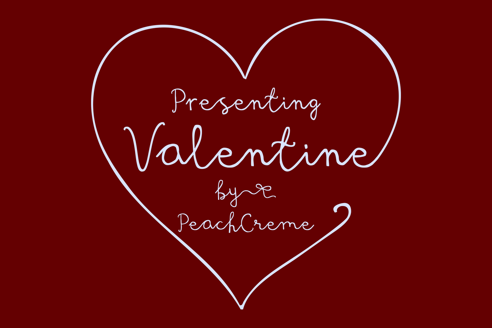 Valentine PeachCreme // Font with Bows, Hearts