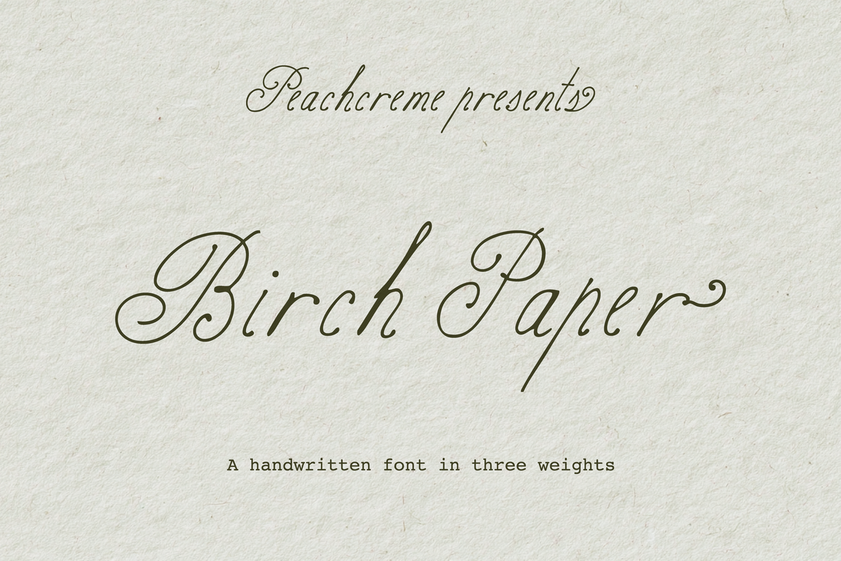 Birch Paper // Handwritten Script Family