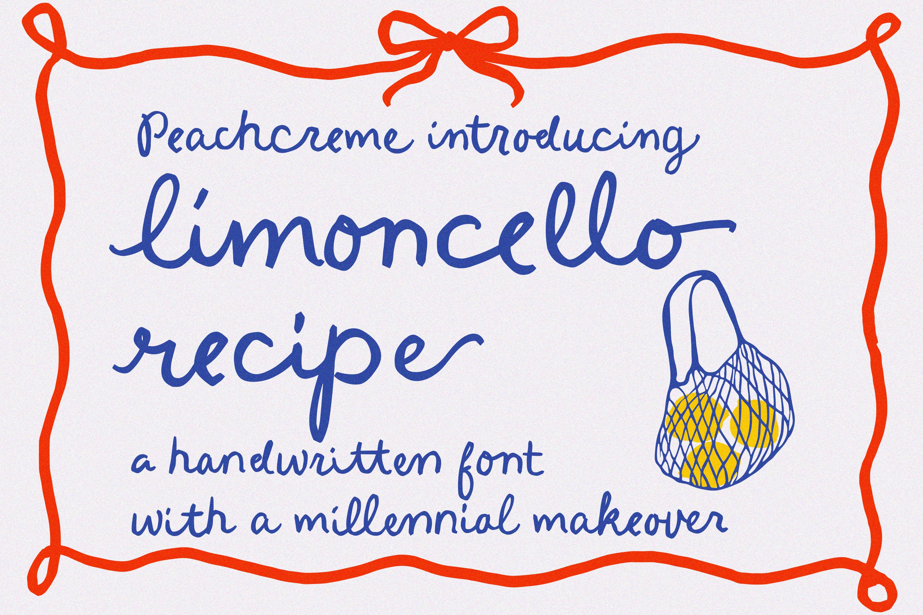 Limoncello Recipe // Handwritten font