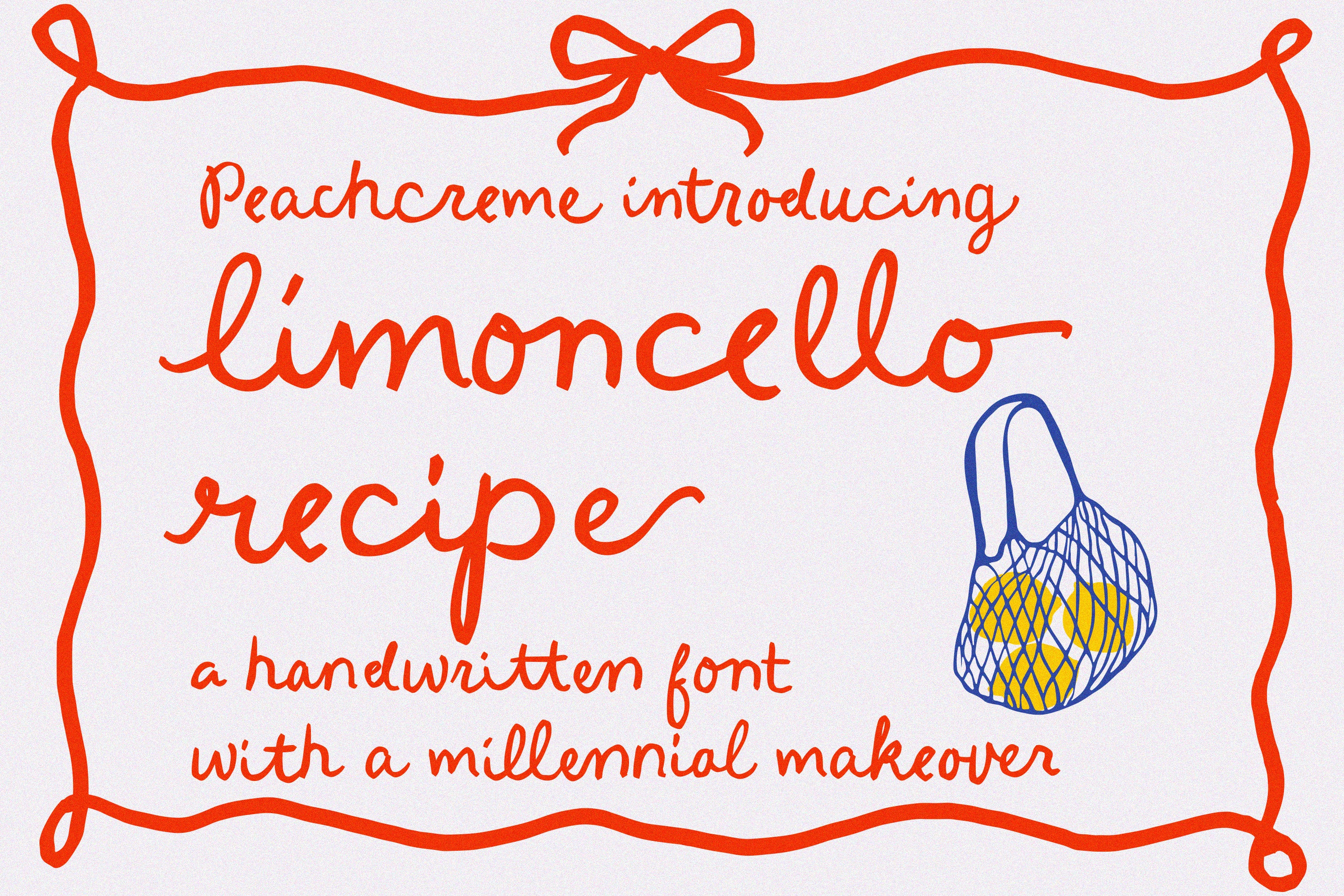 Limoncello Recipe // Handwritten font