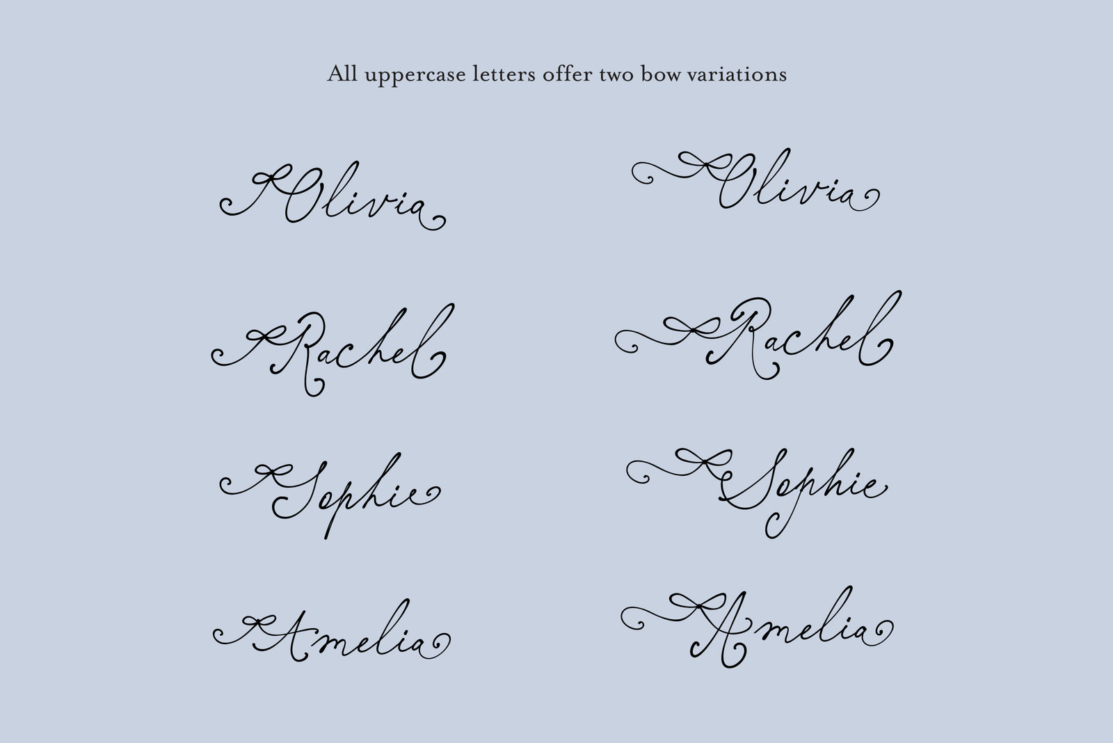 Elisabeth Darlington // Font with Bows