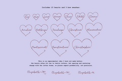 Valentine PeachCreme // Font with Bows, Hearts