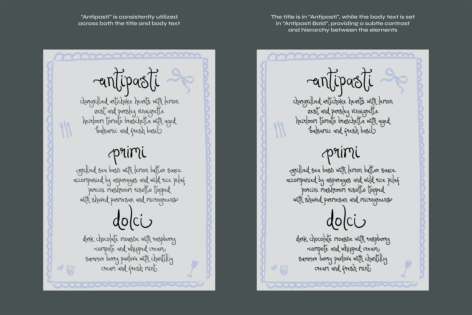 Antipasti // Quirky font