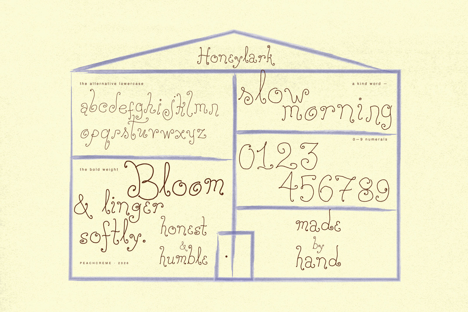 Honeylark//Whimsical Font