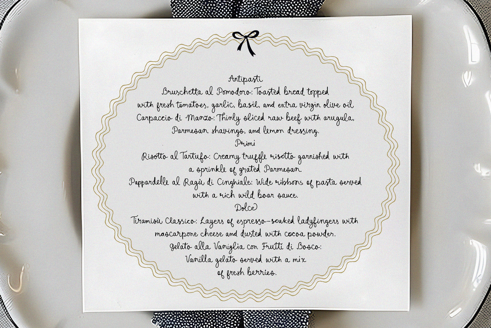 Prosecco and Baguette // Quirky font