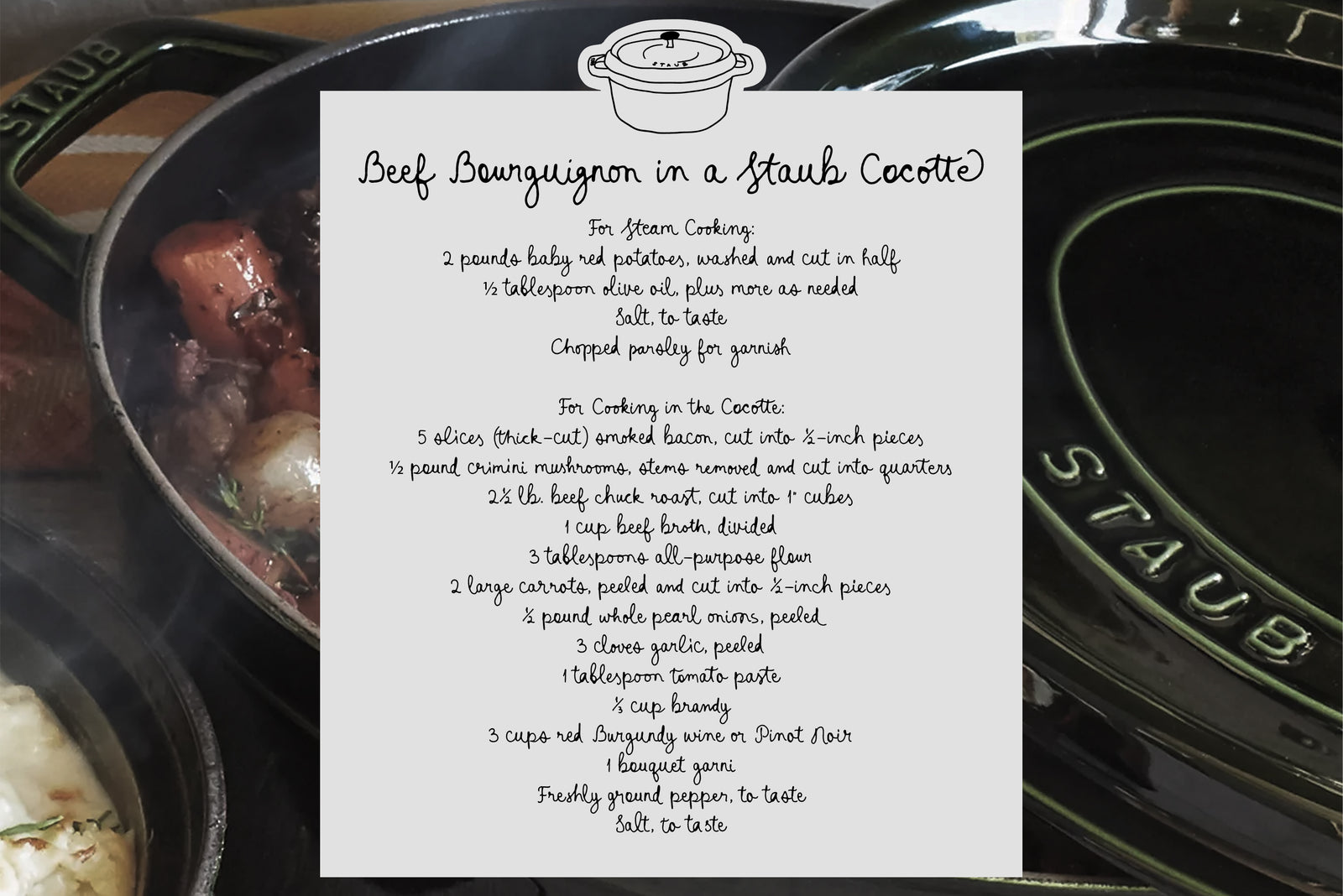 Prosecco and Baguette // Quirky font