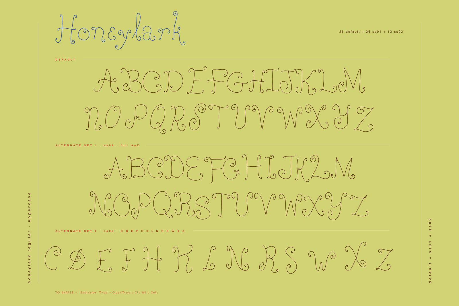 Honeylark//Whimsical Font