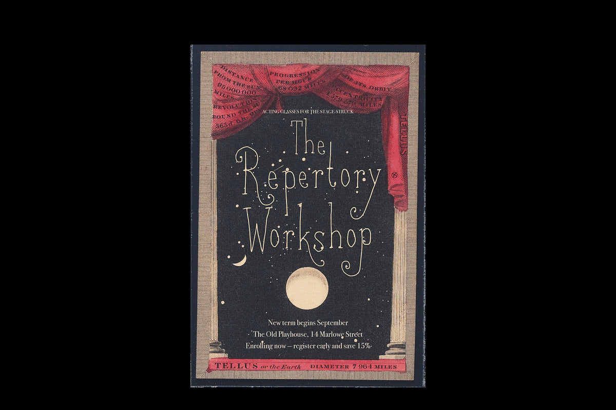 The Repertory Workshop poster set in Book Lovers Society