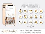 Madeline Instagram Story Covers (Gold on White)