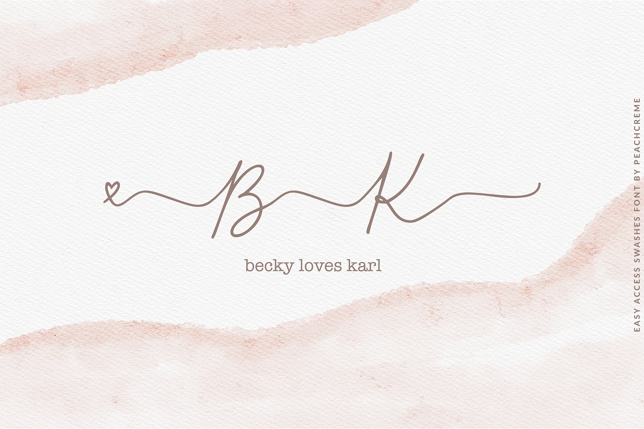Petite Kisses// Easy access swashes font!
