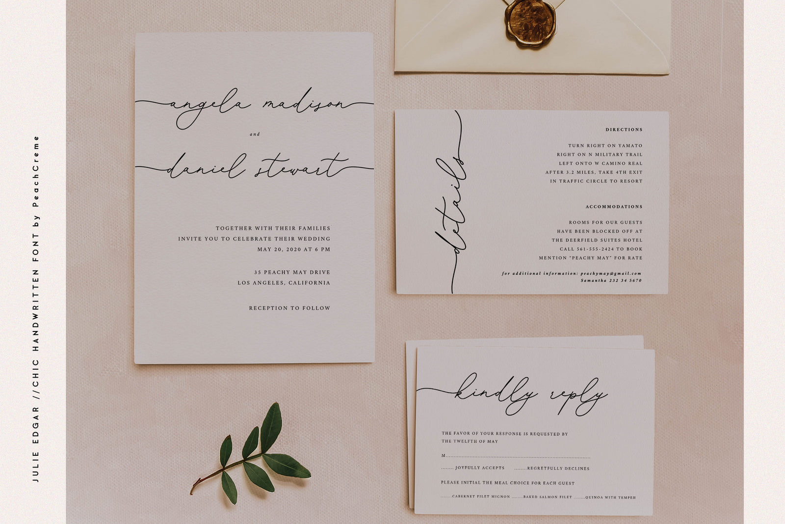 Julie Edgar Script Font