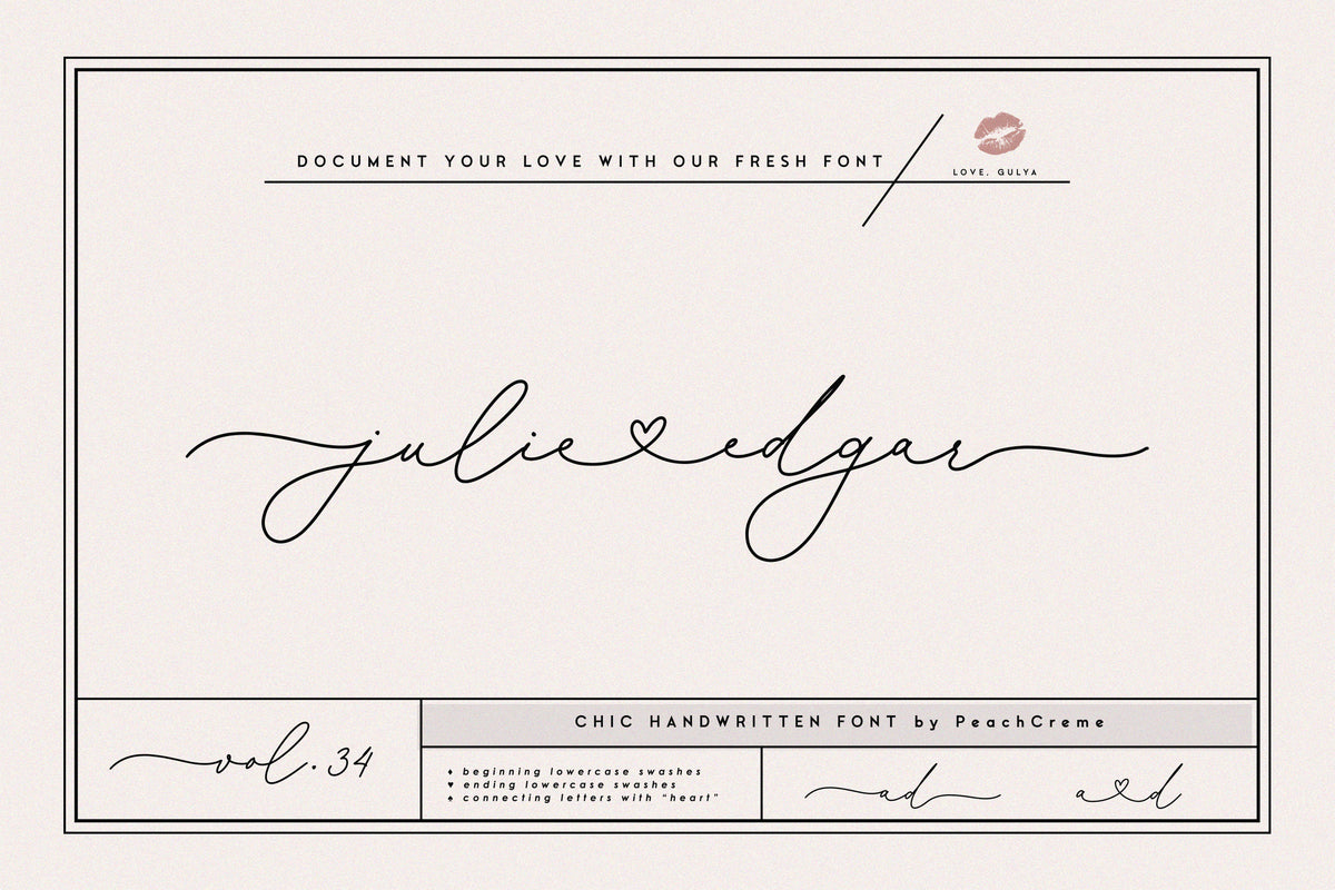 Julie Edgar Script Font